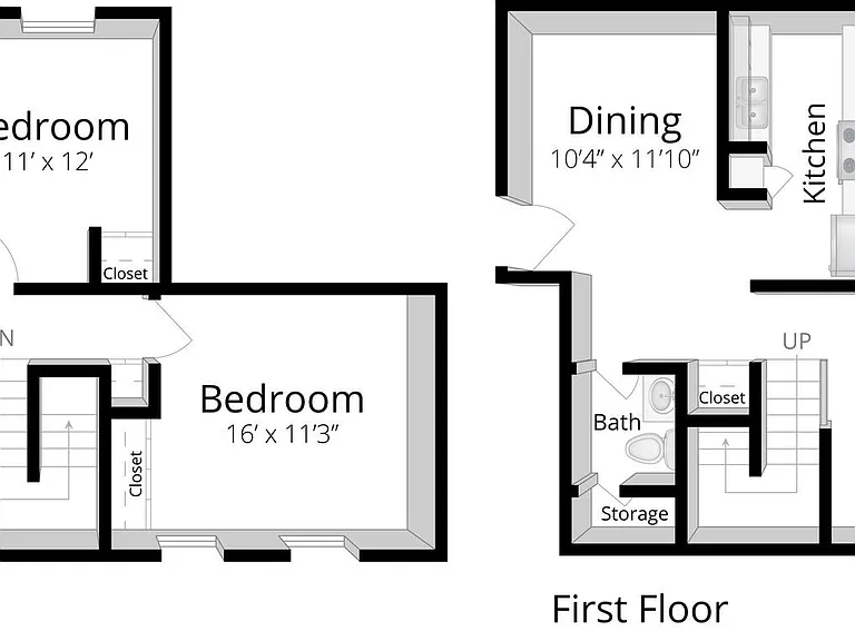 Three Bedroom Floor Plan Diagram