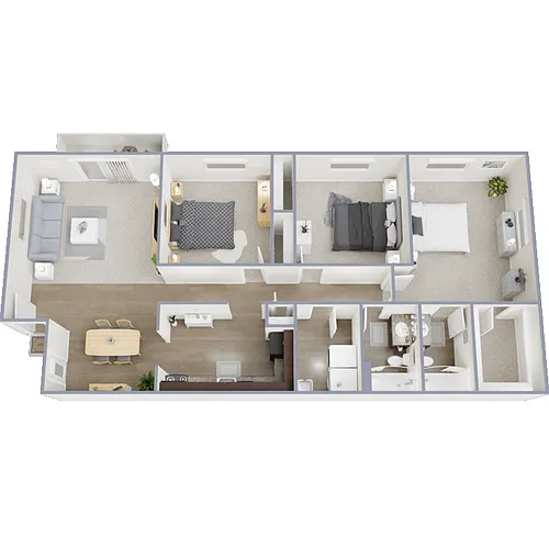 Floor plan 3 Bed 2 Bath