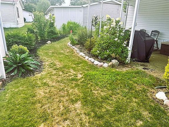 Landscape by the back patio