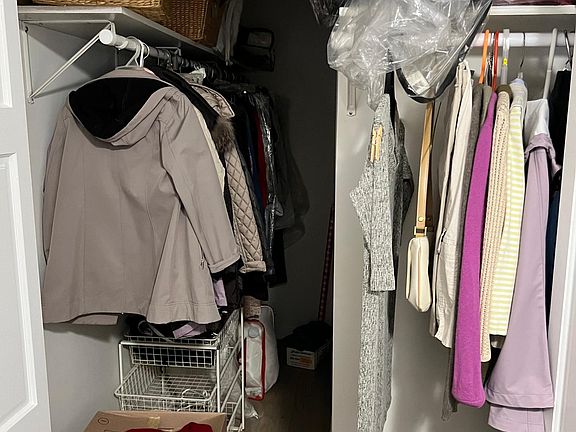 walk - in closet in master