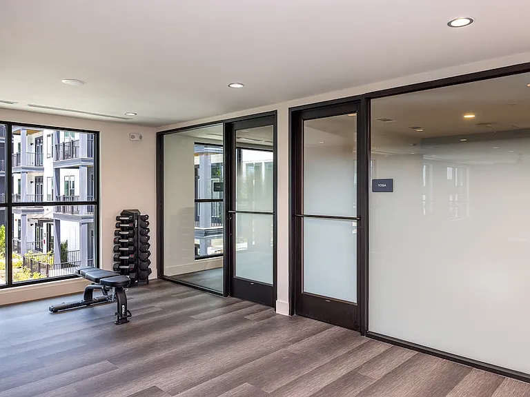 Fitness center with private studios