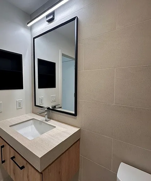 Newly Renovated Bathroom with a spa-like feel.