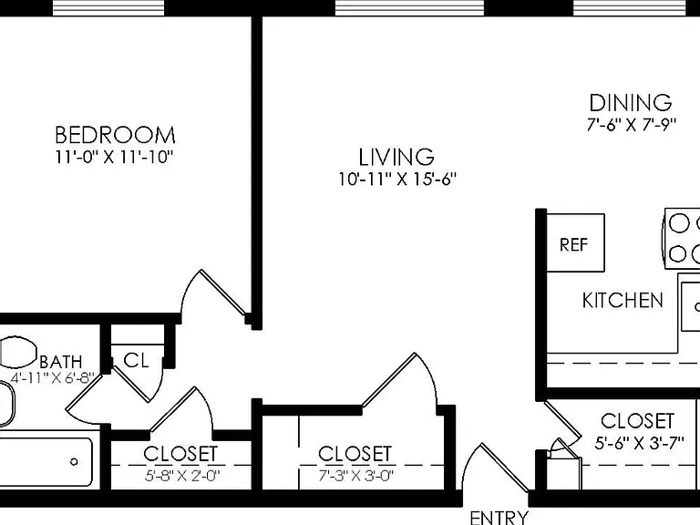 1x1 Floorplan 1x1 Floorplan