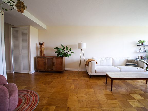 Living room and lounge nook from hallway