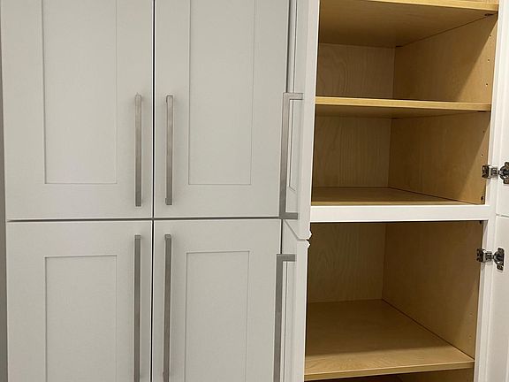 Large, deep pantry for storage
