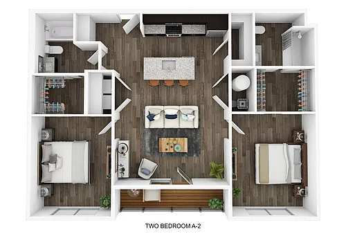 Floor plan A2 2 Bedroom