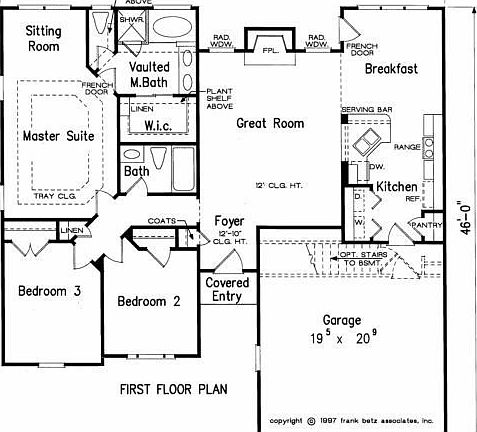 Floor Plan, Frank Betz 1450apx.sq.ft.
