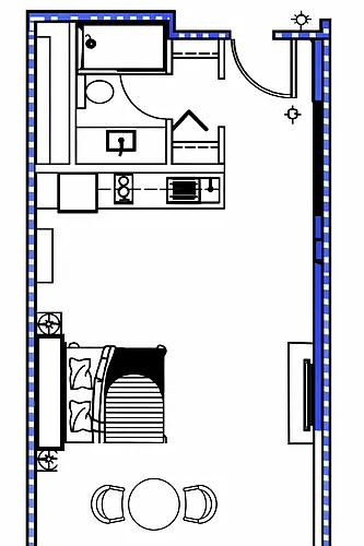 Floor plan Studio