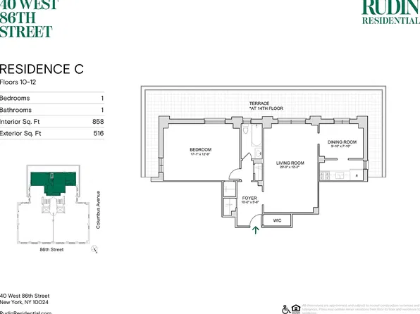 40 W 86th St #12C, New York, NY 10024