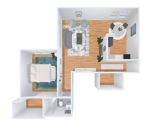 Floor plan 1bd/1b 1