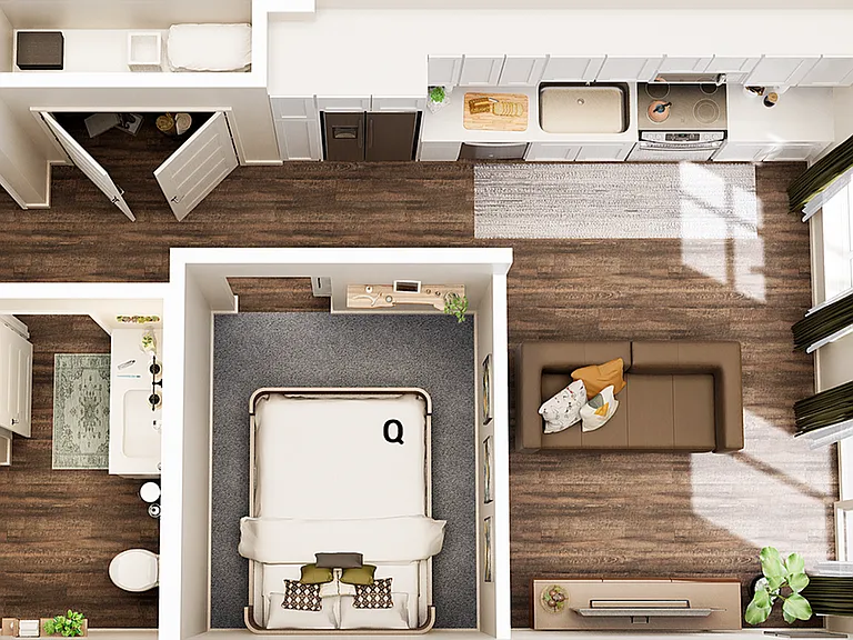 3D Floorplan - Unit S1B_Scheme A 3D Floorplan - Unit S1B_Scheme A