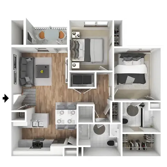 Floor plan Two bedroom
