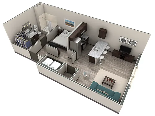 Floor plan Studio Retreat Overlook
