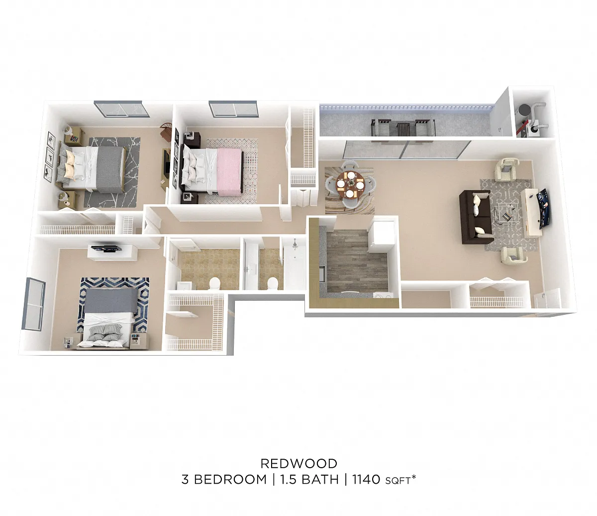Floor plan Three Bedroom