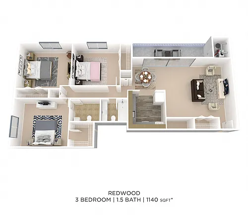 Floor plan Three Bedroom