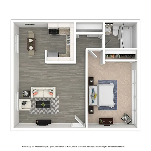 Floor plan OneBedroom-PlanI