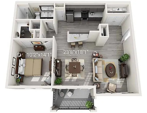 Floor plan A2 - Grey Palette
