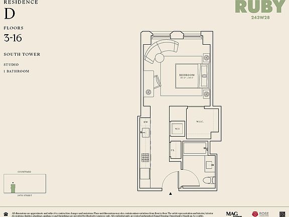 2nd image of 243 W 28th St #S8d
