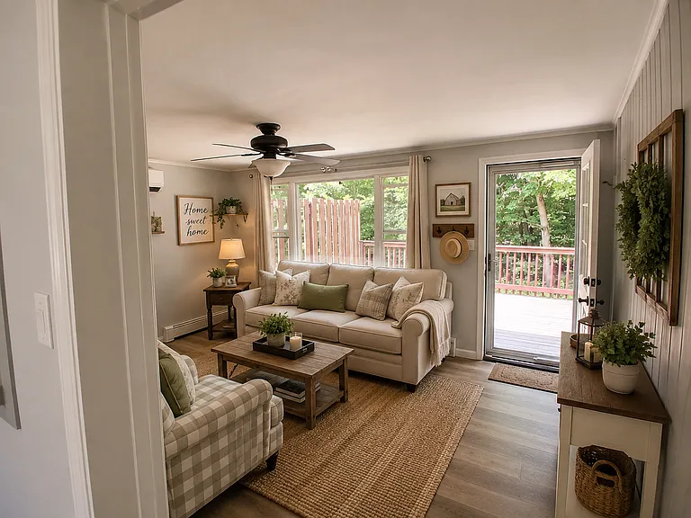 living room (AI staged)