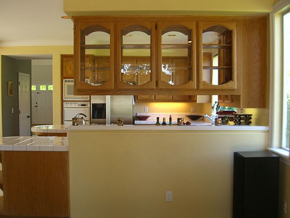 View of kitchen from family room