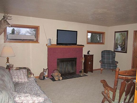 Living room with fireplace