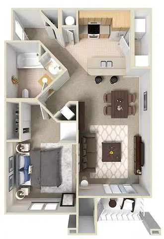 Floor plan 1X1 786