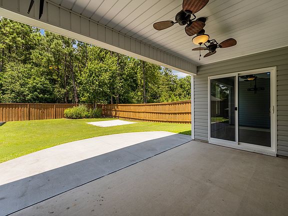 Back yard view from covered patio