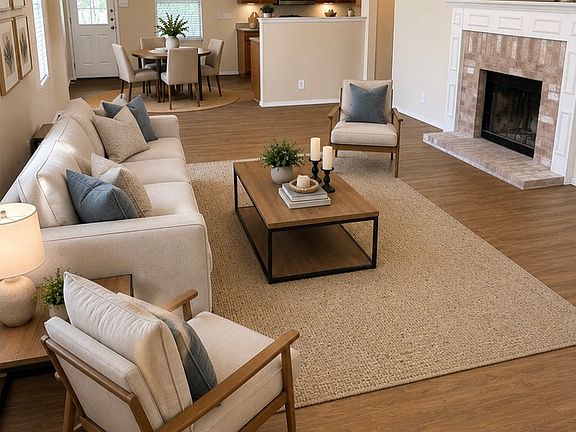 AI decorated view of living room