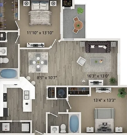 Two Bedroom Floor Plan Two Bedroom Floor Plan