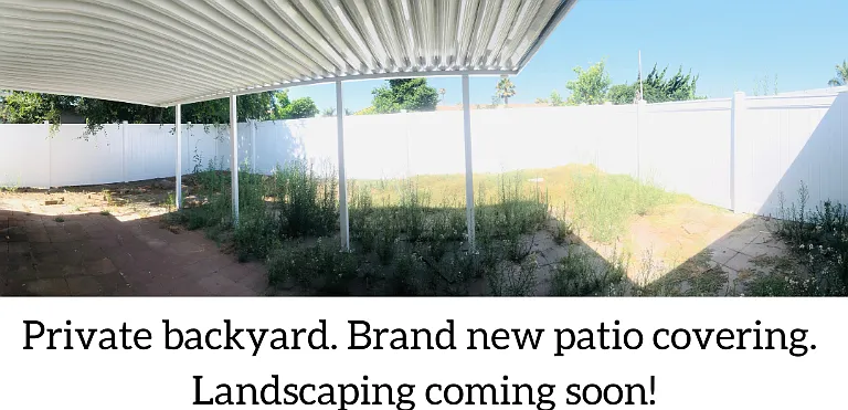 Great sized backyard, full privacy. Landscaping coming soon.