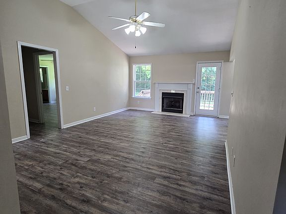 Vaulted ceilings, new luxury vinyl plank flooring,