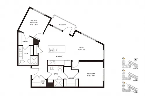 Floor plan Two Bedroom C2