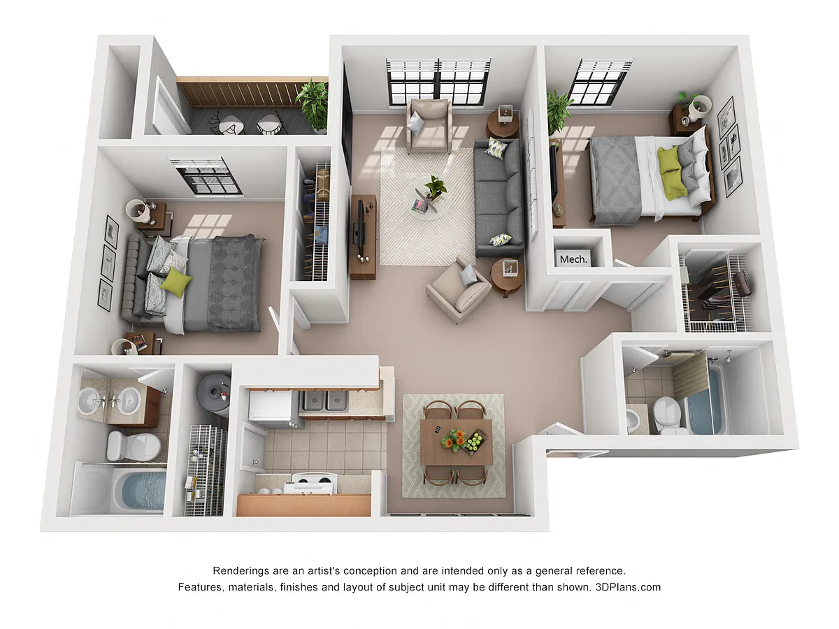 Floor plan Two Bedroom A