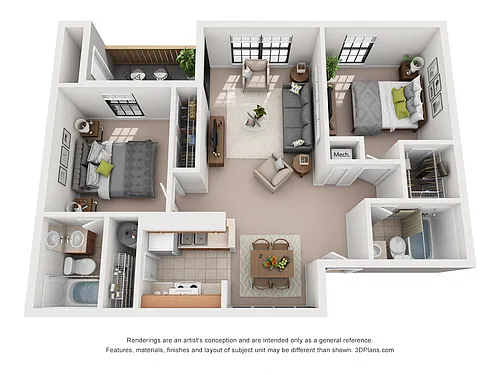 Floor plan Two Bedroom A
