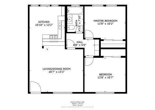 Floor plan 2 Bed
