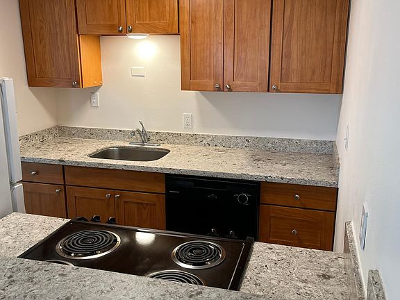Another photo of the kitchen - Dishwasher, stove and refrigerator