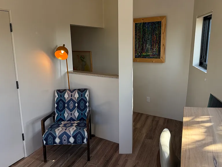 Reading nook in the office. There is a foldable bed frame and mattress in the closet - can use for temporary house guests, increasing sleeping capacity to 6 people.