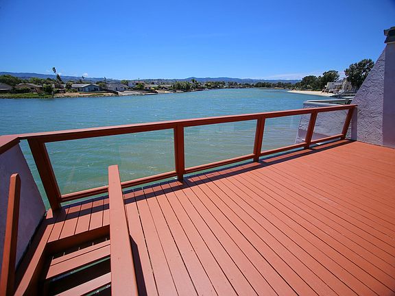Newly refinished deck.