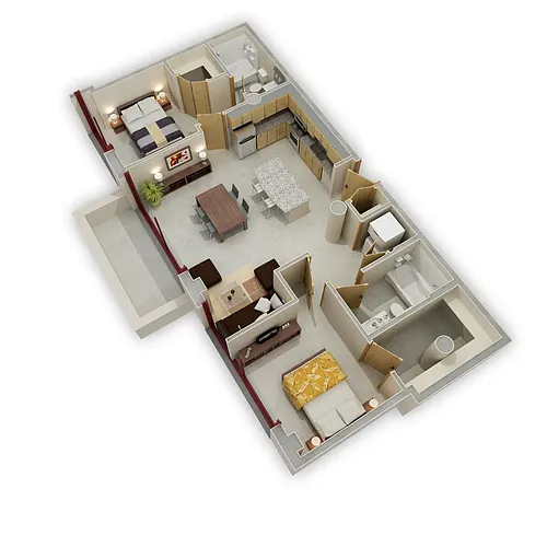 Floor plan Two Bedroom B
