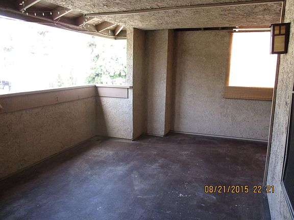large covered balcony