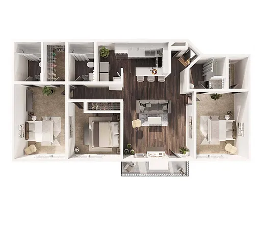 Floor plan Hampton 3-3