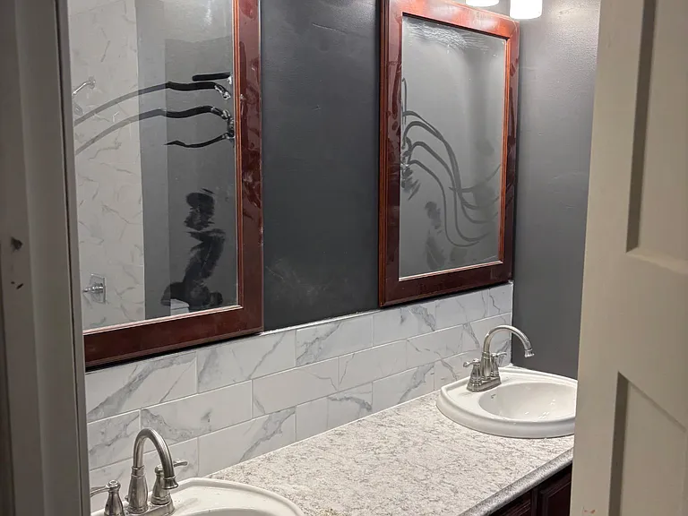 Double vanities in primary bathroom