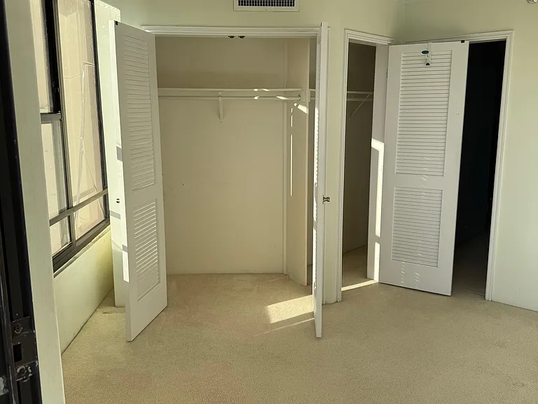Bedroom closet view.