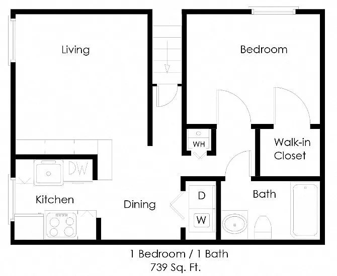 Floor plan One Bedroom