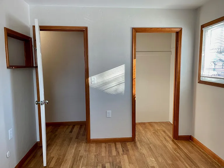 Second bedroom towards hallway (left) and closet
