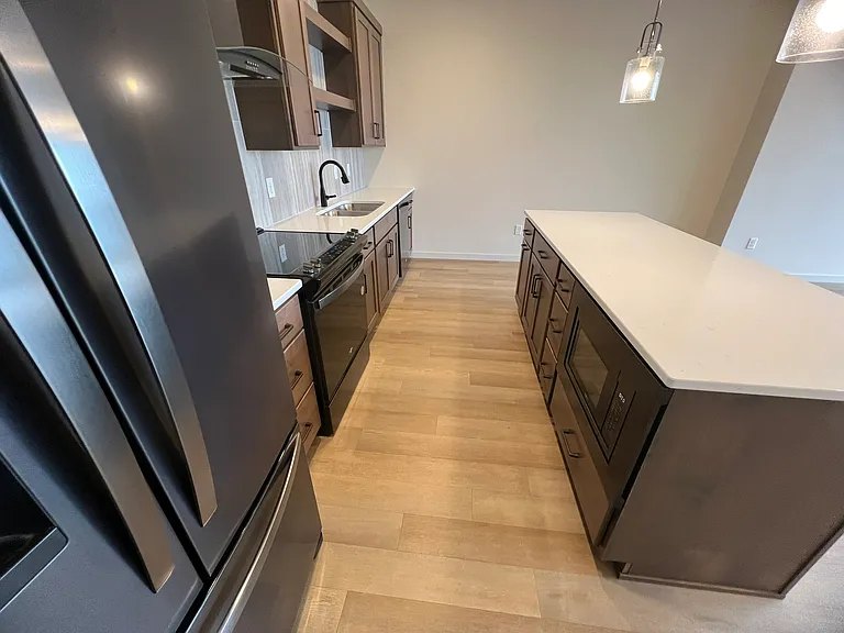 Entry Kitchen Living