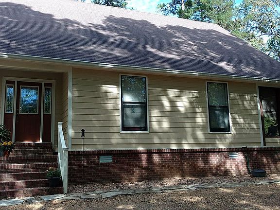 The porch and front windows