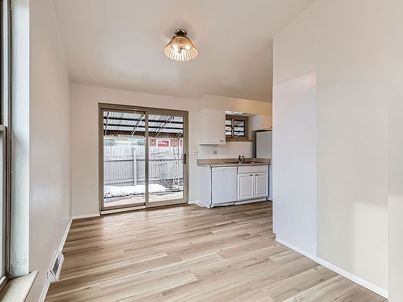 Sliding door access to back yard and patio