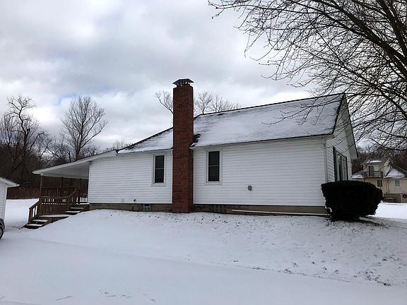 The side of the house.