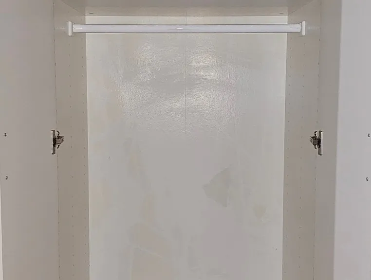 Inside closet